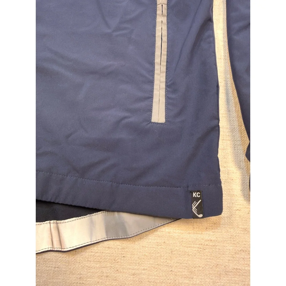 Kenneth Cole Golf Jacket Medium Mens Full Zip Windbreaker Navy Blue